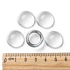 Transparent Half Round Glass Cabochons GGLA-R027-18mm-5
