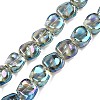 Electroplate Glass Beads Strands EGLA-N012-07T-1
