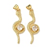 Brass Micro Pave Cubic Zirconia Pendants KK-L243-29G-08-1