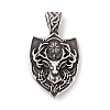 Tibetan Style 304 Stainless Steel Pendants STAS-P305-17AS-1
