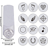 Iron Metal Stamps AJEW-BC0005-77D-2