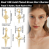 12Pcs 2 Style Brass Pendants KK-CN0002-83-2