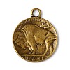Tibetan Style Alloy Coin Pendants LS-TIBEP-GC001-AB-NR-2