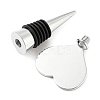 Alloy Wine Bottle Stopper Cabochon Settings AJEW-Z016-02A-P-2