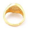 Adjustable Real 18K Gold Plated Brass Enamel Finger Ringss RJEW-L071-27G-4