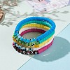 Polymer Clay Heishi Beads Stretch Bracelets Sets BJEW-JB05905-7