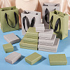 3Pcs Square Paper Jewelry Display Cases CON-TA0001-39E-02-9