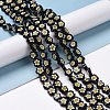 Handmade Millefiori Glass Bead Strands LAMP-J035-10mm-49-3