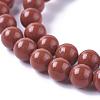 Natural Red Jasper Beads Strands G-F348-01-6mm-A-1