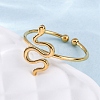 304 Stainless Steel Cuff Rings for Women RJEW-F175-01G-01-1