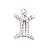 316 Stainless Steel Micro Pave Cubic Zirconia Pendants STAS-K284-01I-P-1