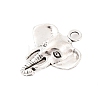 Tibetan Style Alloy Elephant Pendants TIBEP-1478-AS-LF-3