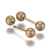 304 Stainless Steel Ball Stud Earrings EJEW-H113-01G-A-2