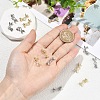 4Pcs Locking Double Brass Bead Tips KK-YW0004-92LG-4