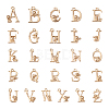 Cheriswelry 26Pcs 26 Style Brass Micro Pave Clear Cubic Zirconia Pendants KK-CW0001-05-9