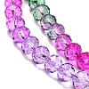 Transparent Painted Glass Beads Strands DGLA-A034-T6mm-A06-3