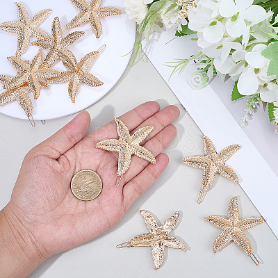 10Pcs Zinc Alloy Hair Barrettes PHAR-SP0001-25-1