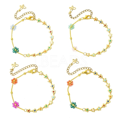 Brass Link Bracelets BJEW-JB13752-1