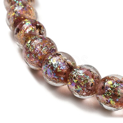 Handmade Dichroic Foil Glass Beads Strands DICH-U001-02F-1