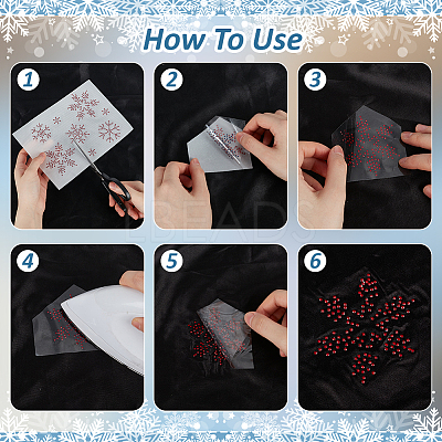 Snowflake Pattern Hotfix Rhinestones DIY-WH0430-205C-1