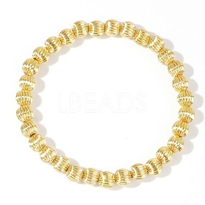 Bohemia Brass Round Beaded Stretch Bracelets TK0566-5-1