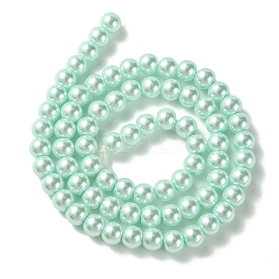 Eco-Friendly Dyed Glass Pearl Beads Strands HY-A008-6mm-RB043-1