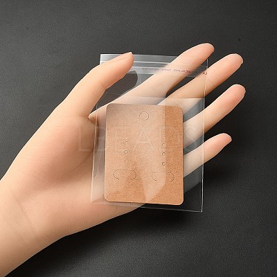 50Pcs Rectangle Blank Paper Earring Display Cards EDIS-YW0001-02-1