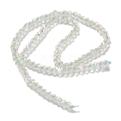 Electroplate Glass Beads Strands GLAA-Q105-04X-1