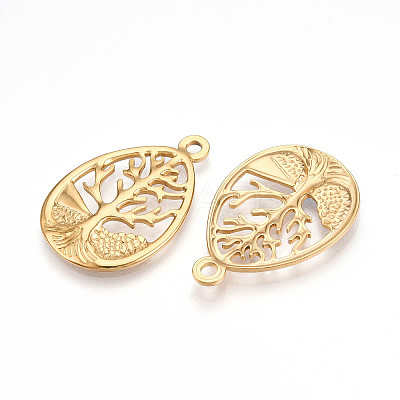 304 Stainless Steel Pendants STAS-N109-82G-1