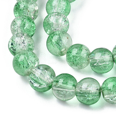 Baking Paint Crackle Glass Beads Strands X-CCG-S001-8mm-19-1