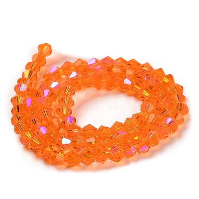 Transparent Electroplate Glass Beads Strands GLAA-F029-2mm-D11-1