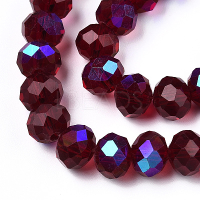 Electroplate Glass Beads Strands EGLA-A034-T8mm-L21-1