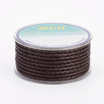Eco-Friendly Braided Leather Cord OCOR-L035-3mm-E15-1