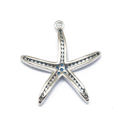 Alloy Micro Pave Cubic Zirconia Pendants PALLOY-F249-15-1