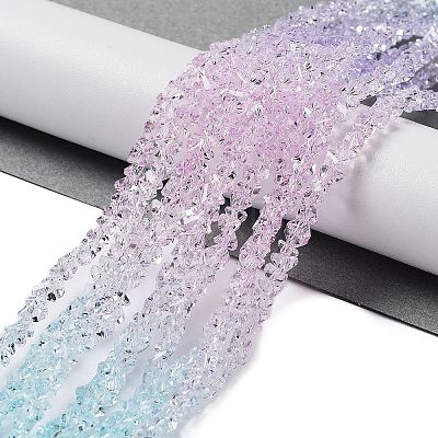 Transparent Glass Bead Strands GLAA-H023-03L-1