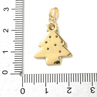 Christmas Brass Micro Pave Cubic Zirconia Pendants LS-KK-K305-07C-02-1