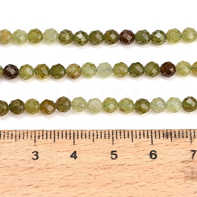 Natural Green Garnet Beads Strands GG-CBA77FB-B11-4mm-1