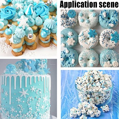 Snowflake Theme Handmade Polymer Clay Cabochons CLAY-SC0001-96-1