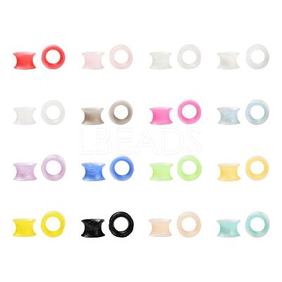 32Pcs 16 Colors Silicone Glitter Thin Ear Gauges Flesh Tunnels Plugs FIND-YW0001-19C-1
