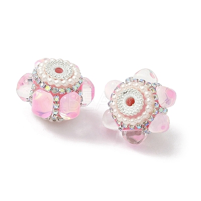 Sparkling Acrylic Rhinestone Beads CLAY-NH0003-01S-1