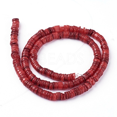 Shell Beads Strands SSHEL-E571-49H-1
