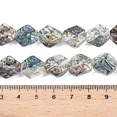 Electroplate Glass Beads Strands EGLA-N012-08S-1