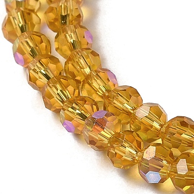 Electroplate Transparent Glass Beads Strands EGLA-A035-T3mm-L04-1