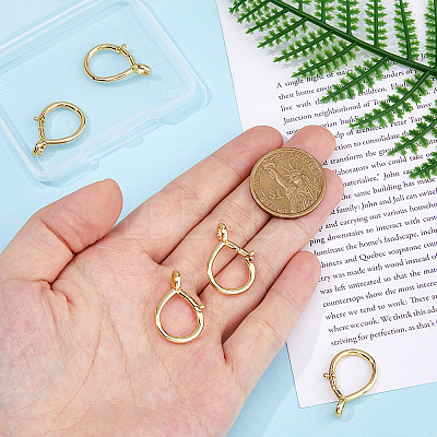5Pcs Brass Keychain Clasp Findings KK-HS0001-09-1