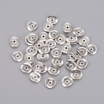 Tibetan Style Wavy Spacer Beads TIBEP-A11067-AS-FF-1