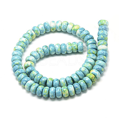 Synthetic Ocean White Jade Beads Strands G-S257-5x10mm-07-1