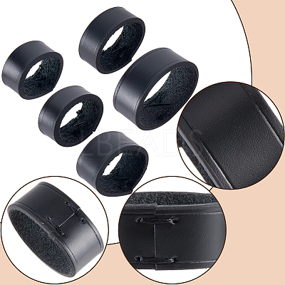 5Pcs 5 Styles Cowhide Sew on Leather Belt Loop for Bag Strap FIND-CL0001-74A-1