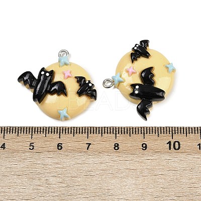 Halloween Opaque Resin Pendants RESI-C062-02E-1