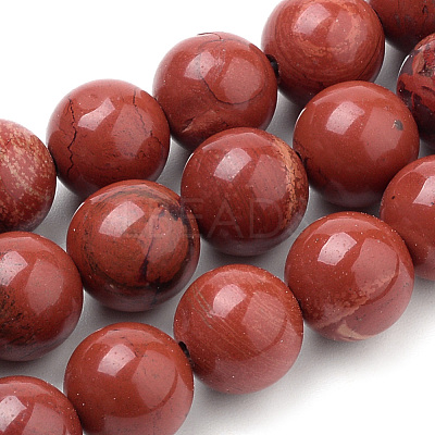Natural Red Jasper Beads Strands G-S259-29-8mm-1