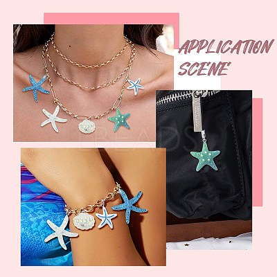 30Pcs 5 Styles Opaque Resin Pendants RESI-CJ0004-91-1